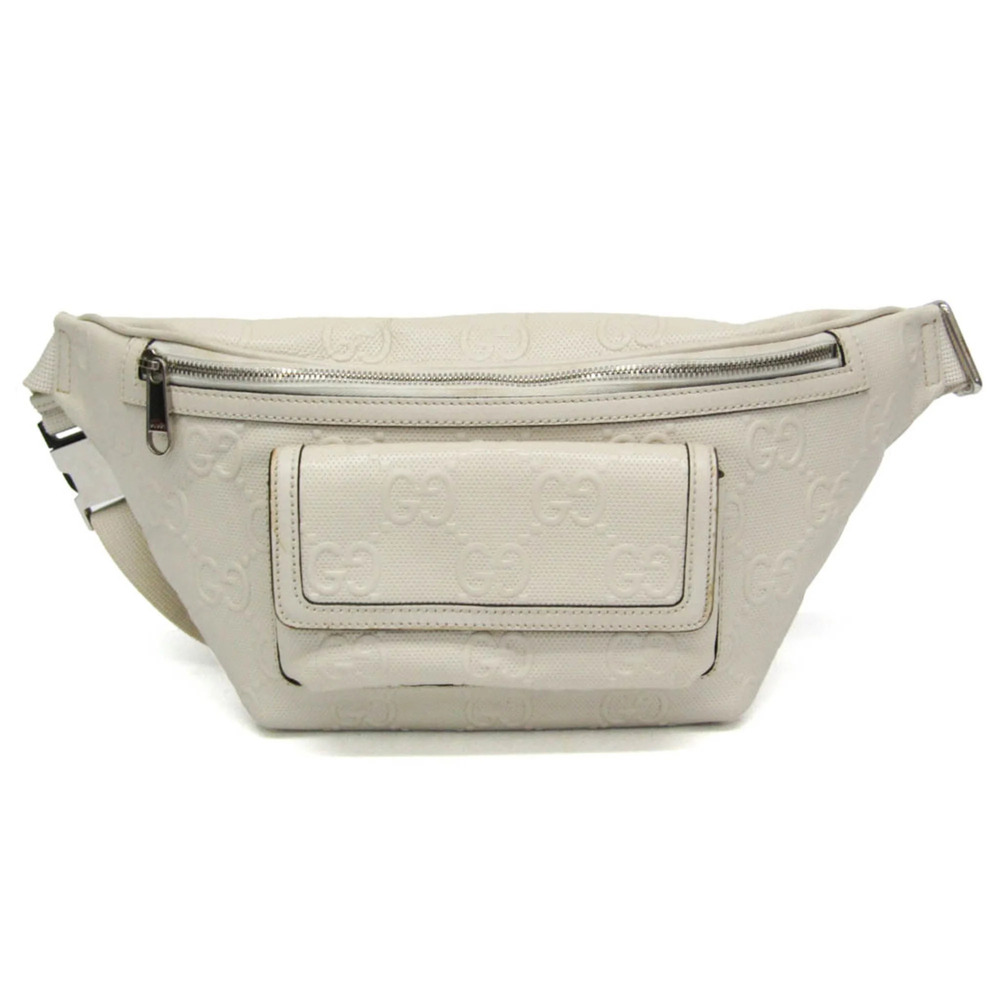 GUCCI White Leather Fanny Pack